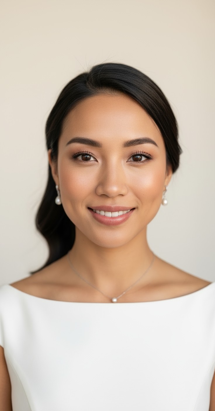 After Side Swept Hair Wedding